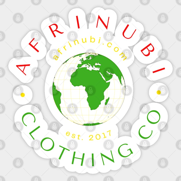 Afrinubi Clothing Company Logo - Rastafari Colors Sticker by Afrinubi™